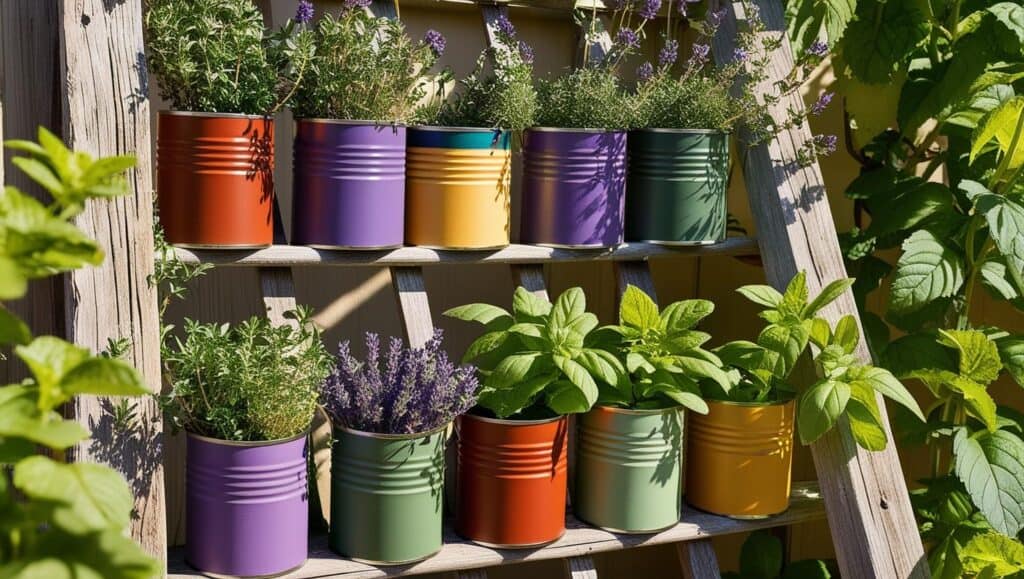 DIY-Dekoideen für den Balkon mit recycelten Materialien diy artikel recycelten Materialien 1 dosen