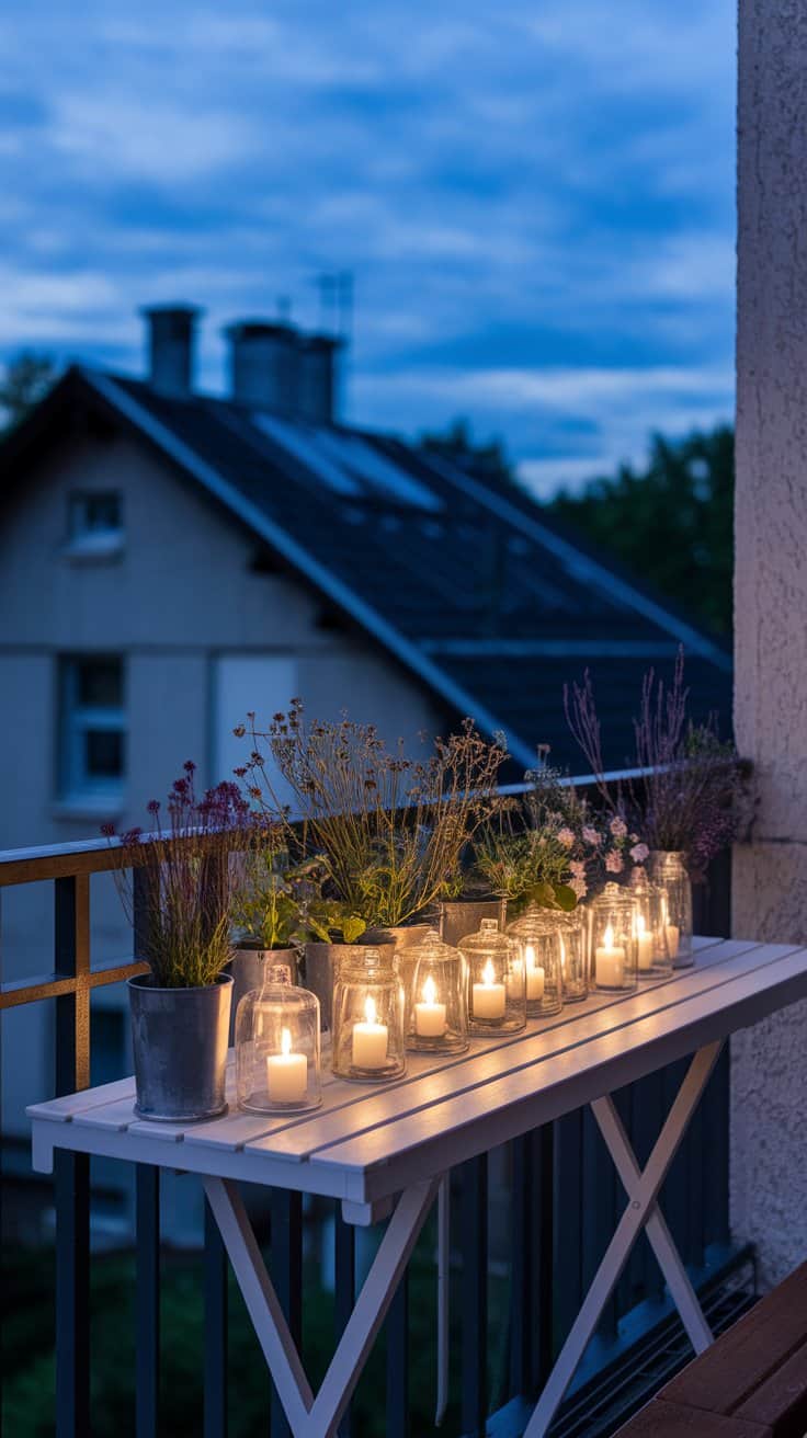 DIY-Dekoideen für den Balkon mit recycelten Materialien diy beitrag 1 windlichter