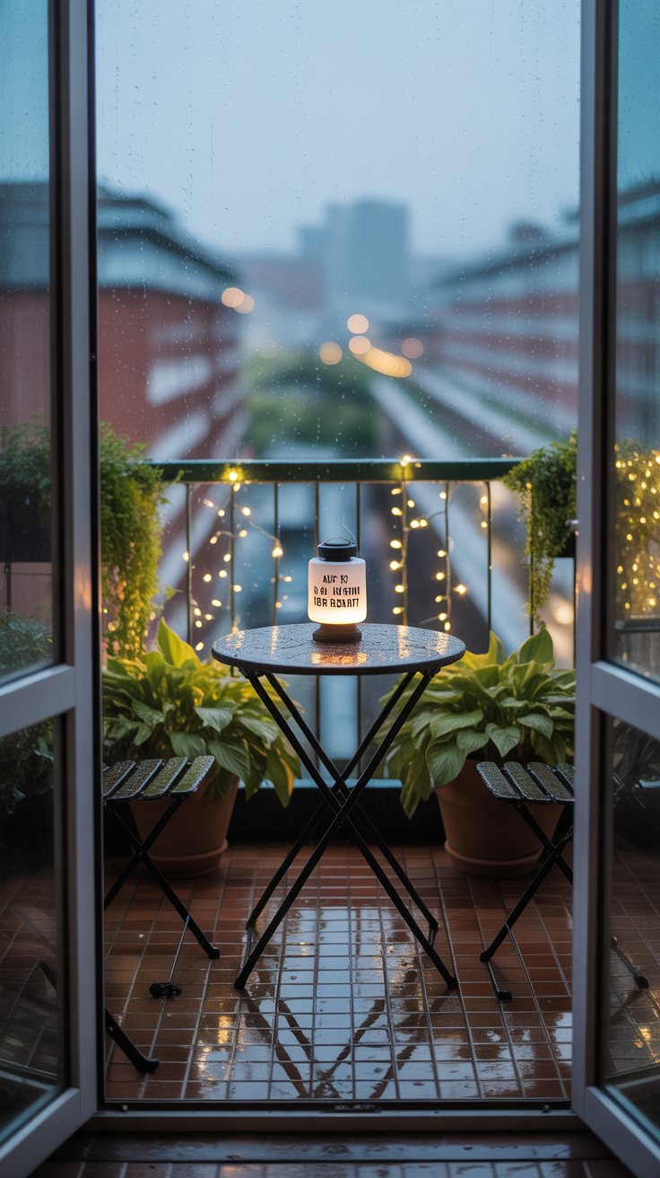 Kreative Beleuchtung für den Balkon: Lichterketten und Solarleuchten diy lanpen dosen licht solar regen