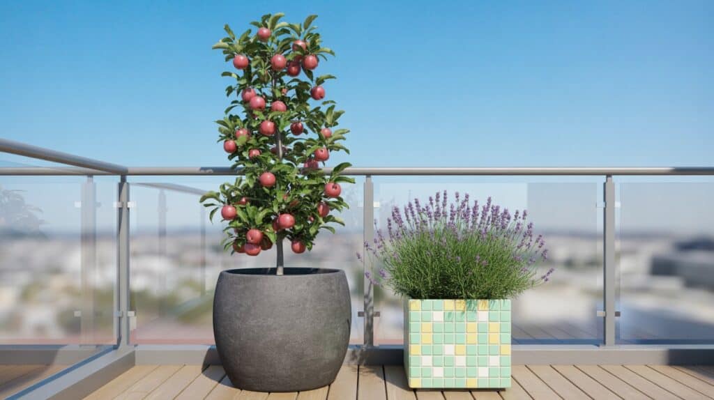 apfel saeulenobst im kuebel 1