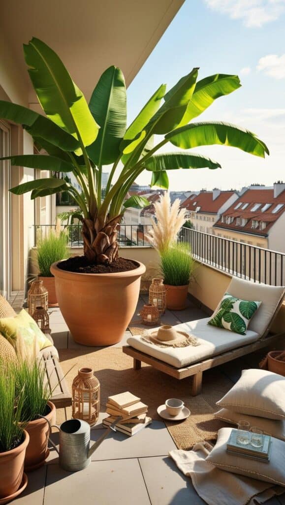 Exotische Pflanzen, die du auf deinem Balkon pflanzen kannst – und wie sie richtig gedeihen beitrag exoten auf dem Balkon banempflanze 1