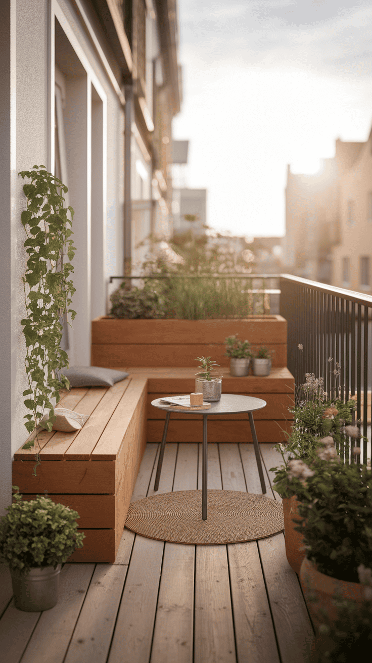 Ideen für einen kleinen, schmalen Balkon ohne Dach: Praktisch und ...