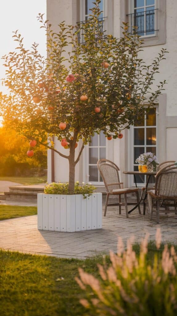 Balkon BASICS portraet pflanzen Apfelbaum Elster 2