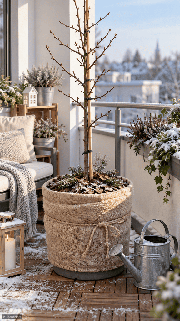 Säulenobst im Kübel anbauen – So gelingt dir der Mini-Essgarten auf Balkon und Mini-Garten saeulenobst winter balkon