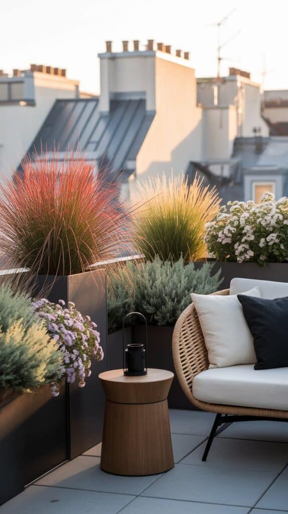 Ziergräser auf dem Balkon – Struktur, Leichtigkeit und Bewegung zier Graeser herbst astern balkon kraeuter duft graeser beitrag 1