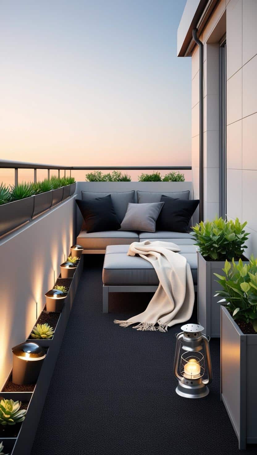 Solarleuchten für gemütliche Sommerabende – 3 stilvolle Varianten für deinen Balkon Solar lichter schwarz weiss grau Modern Minimalistisch Beitrag 3