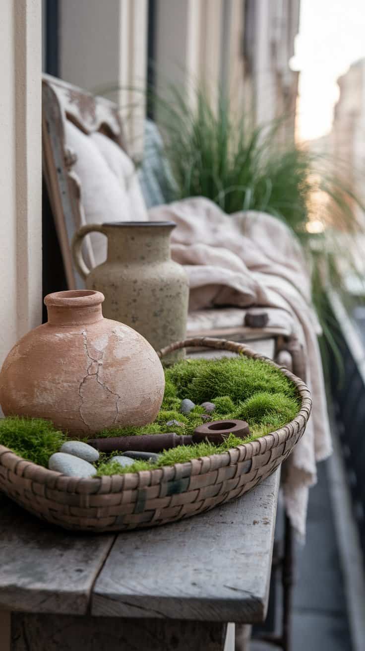 1 Bild, 1 Idee – Mooskorb im Wabi – Sabi -Stil