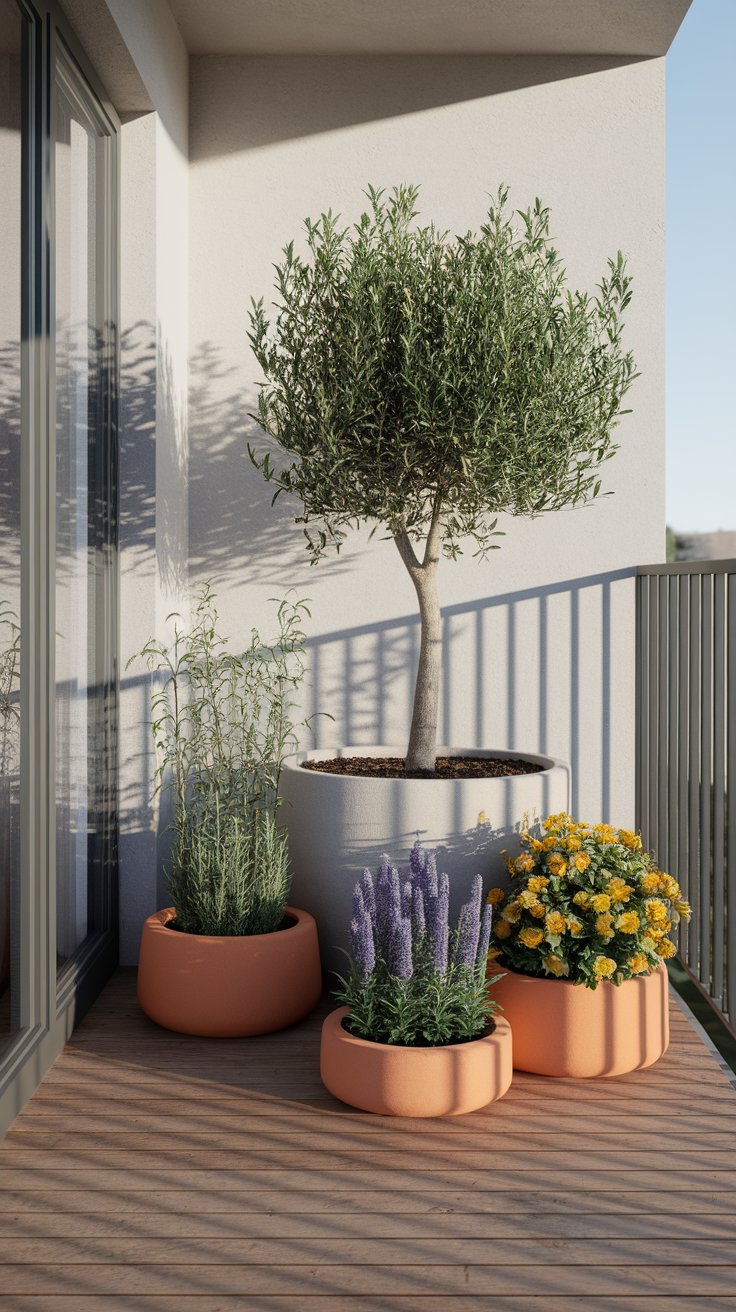 Skandinavischer Balkon – 7 cleane Styling-Ideen mit Holz & Leinen ein skandinavisch beitrag nr 4 pflanzgefaesse 5 olibe lavendel gelbe blume