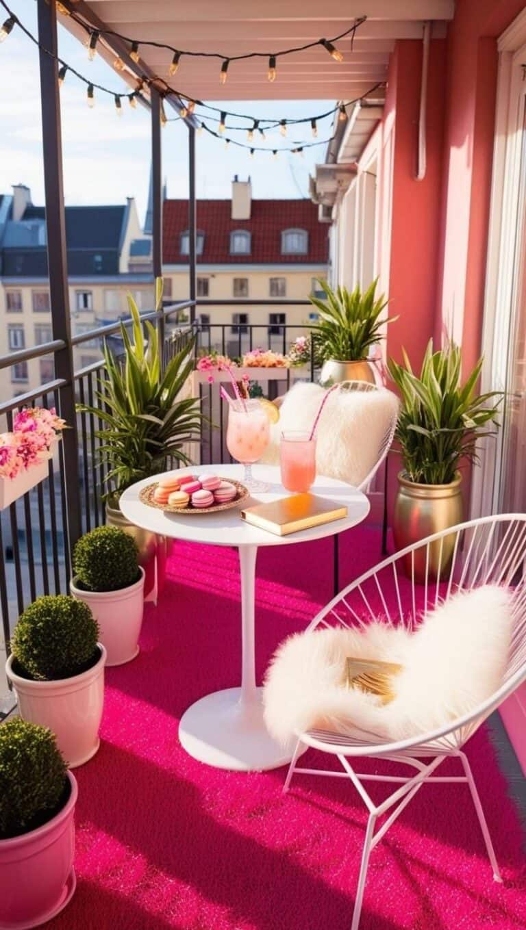 Farbiger Kunstrasen: Mut zur Farbe auf dem Balkon