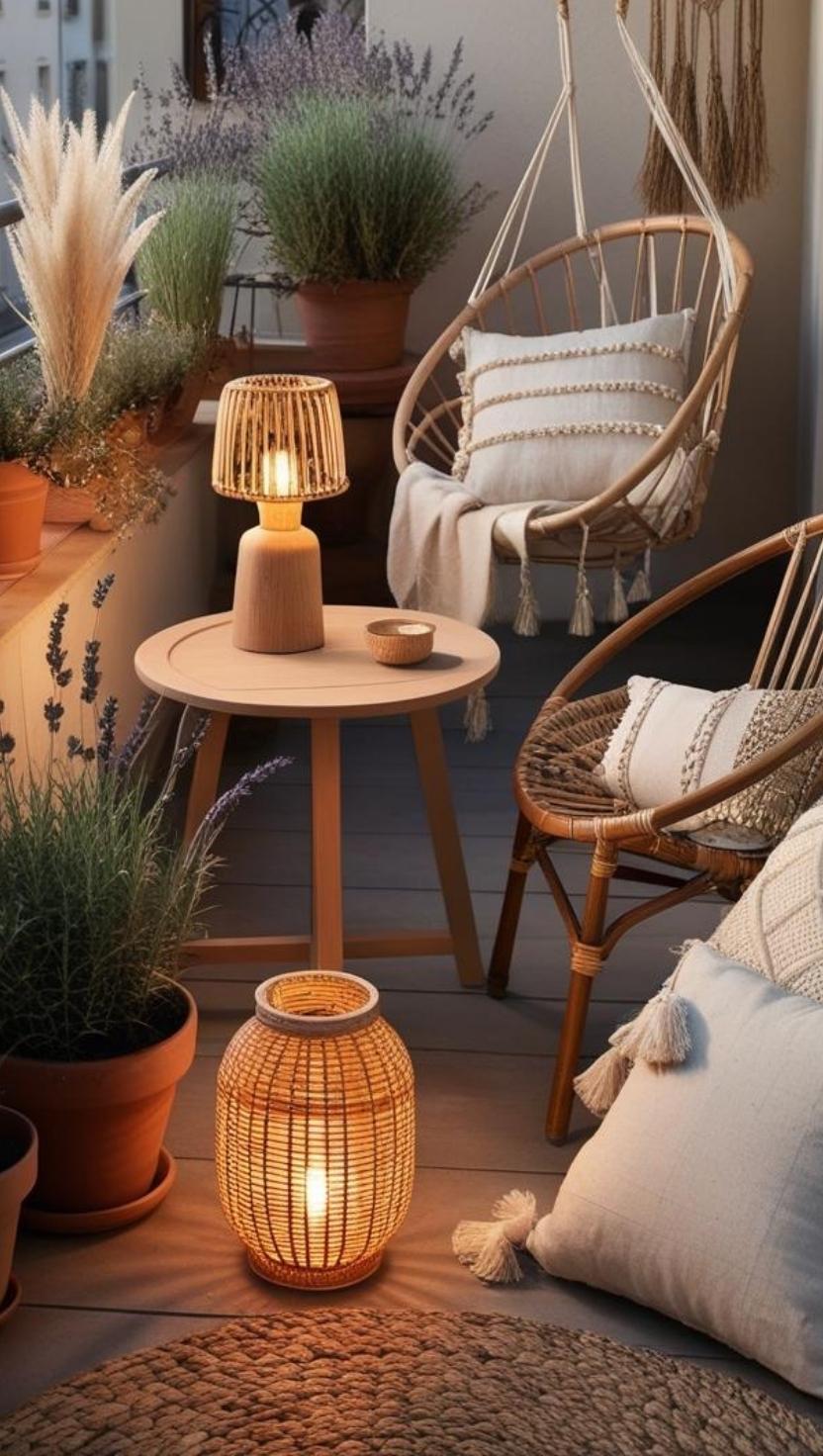 1 Bild, 1 Idee – Boho-Abend mit Bast und Licht