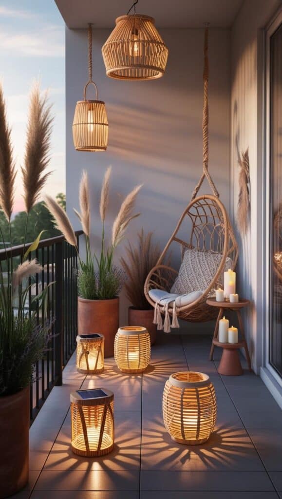 solarlichter beitrag boho style haengesesse beige creme Bastlampen windlichter 6
