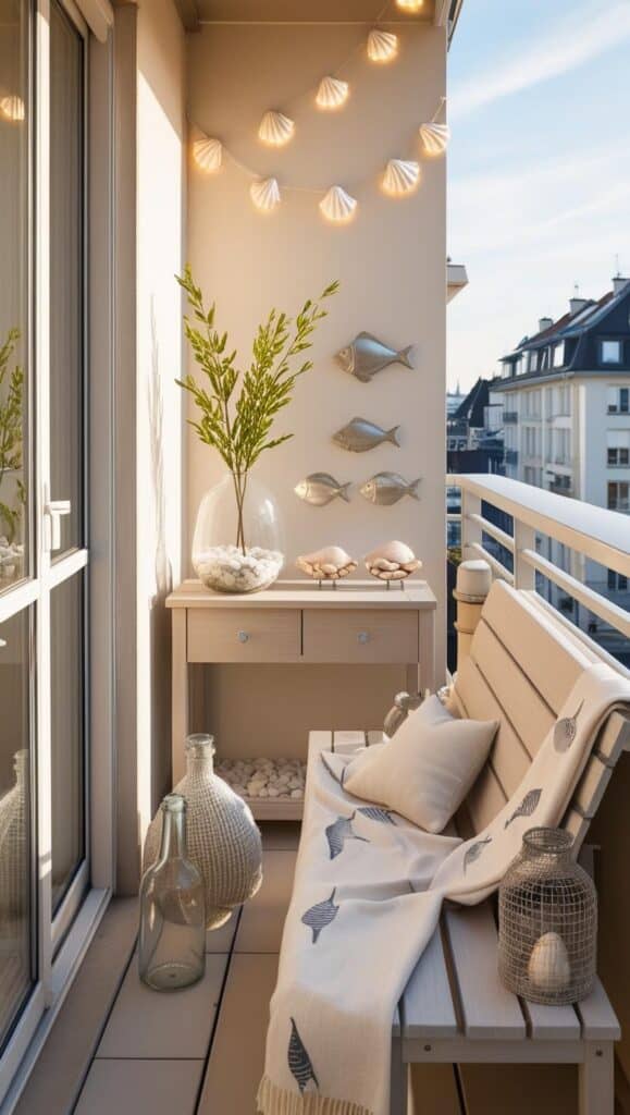 So gestaltest du dir eine Unterwasser-Oase auf dem Balkon unterwasser osae 2 maritim deko abschnitt weiss holzbank