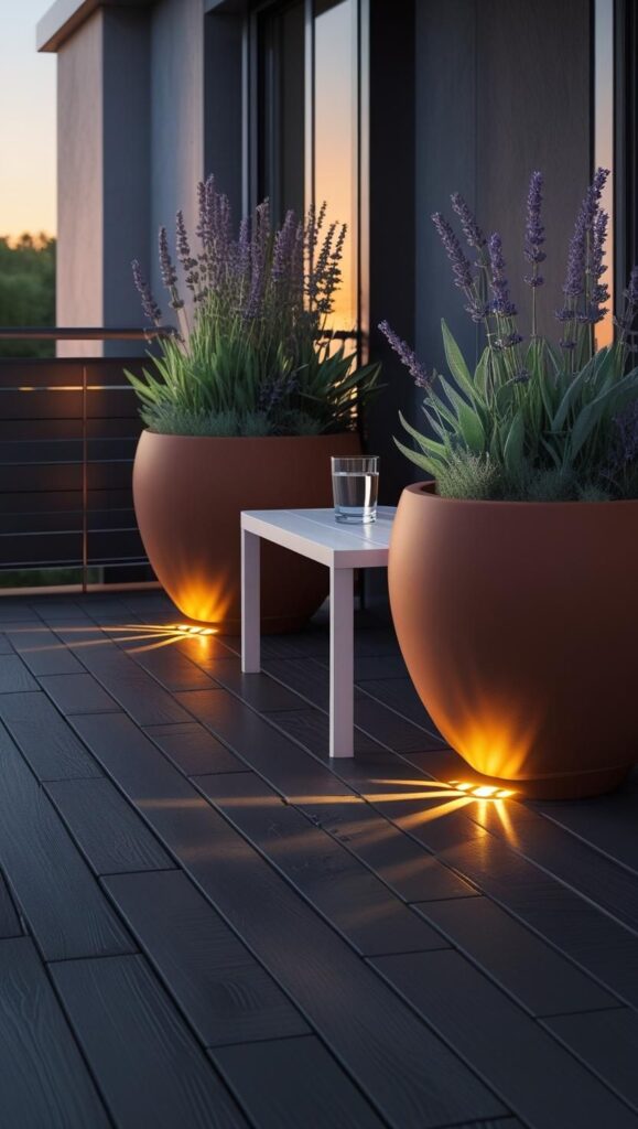 Diese 5 Solarleuchten machen jeden Balkonabend stimmungsvoll Qchecker solarlampen bodenlampen 2 terrakotta lavendel abendstimmung licht