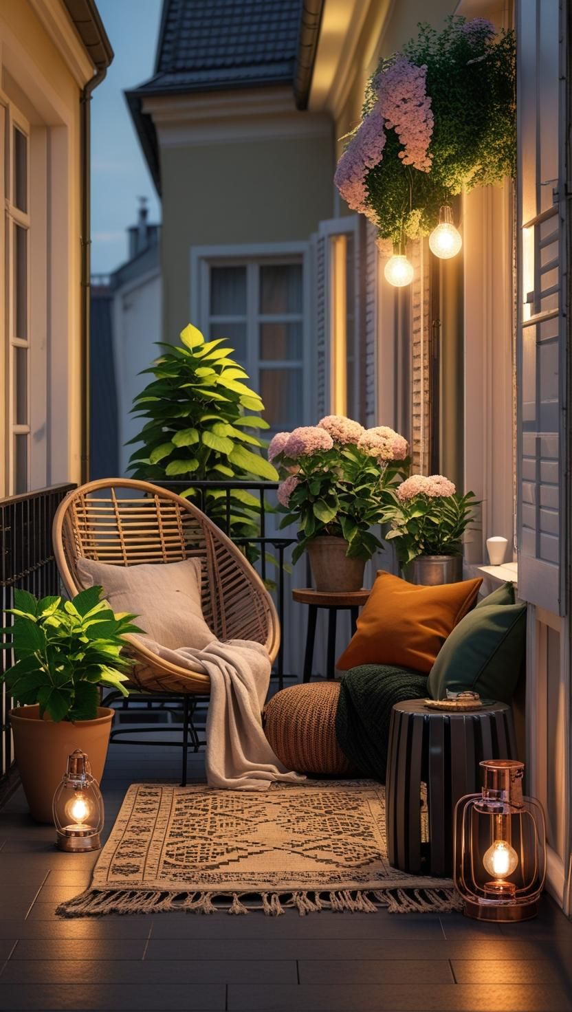 solarlichter boho style kornstuhl kissen teppich qchecker 3