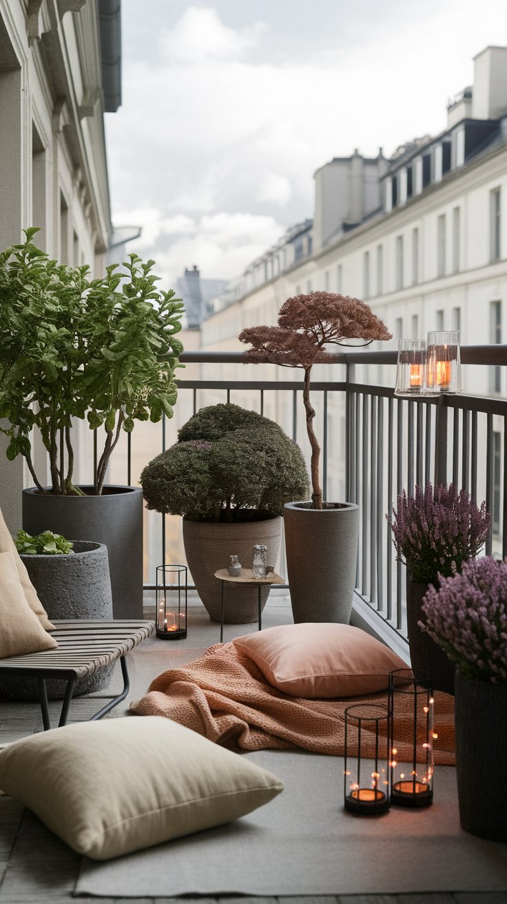 1 Bild, 1 Idee – Japanischer Minimalismus trifft Herbstgemütlichkeit stimmunnsvoller abend neutral zen beton minimalistisch