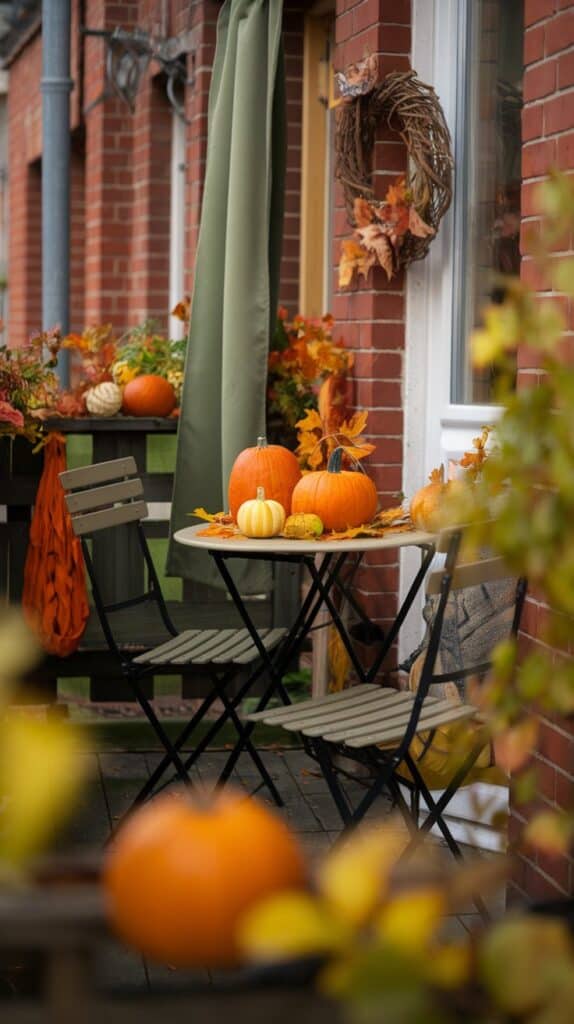 herbst balkon biergarten natur kuerbis 2