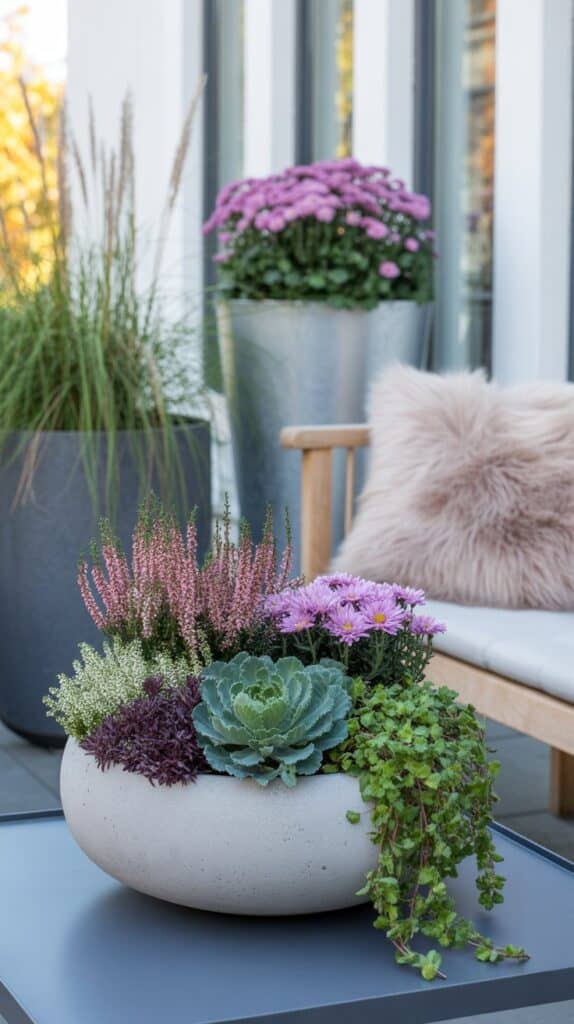 herbst blumen schale 1 heide zierkohl