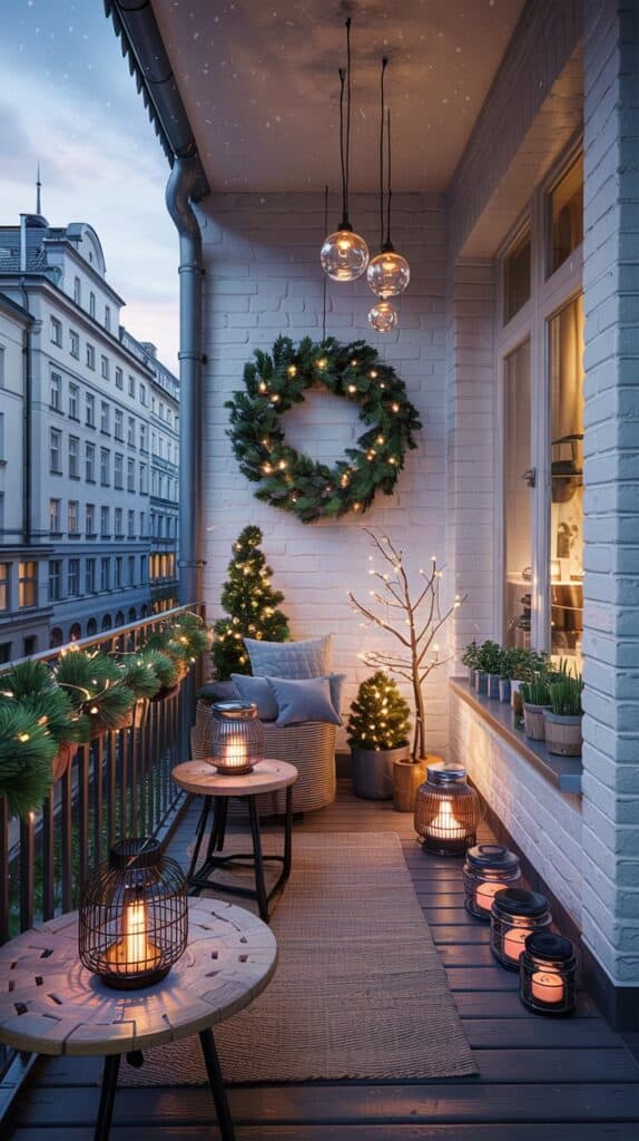 winter balkon licht tannen advent 1