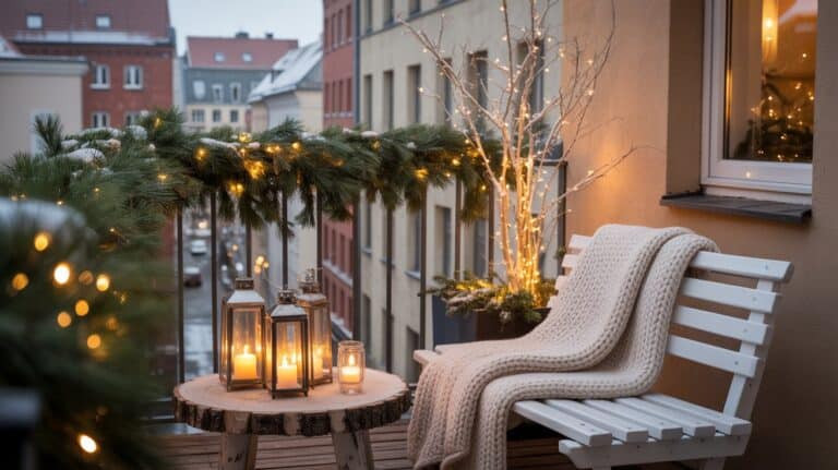 Boho-Balkon im Winter: Schön aussehen, auch wenn du drinnen bleibst