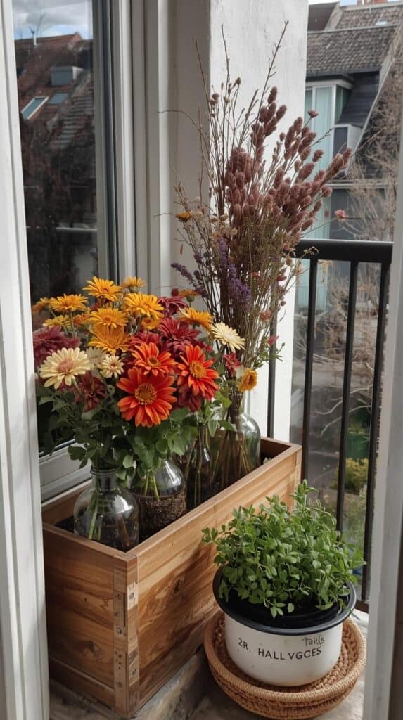 Nachhaltig & stilvoll – wie Dein Balkon grüner wird herbst natur balkon blumen kraeuter 1