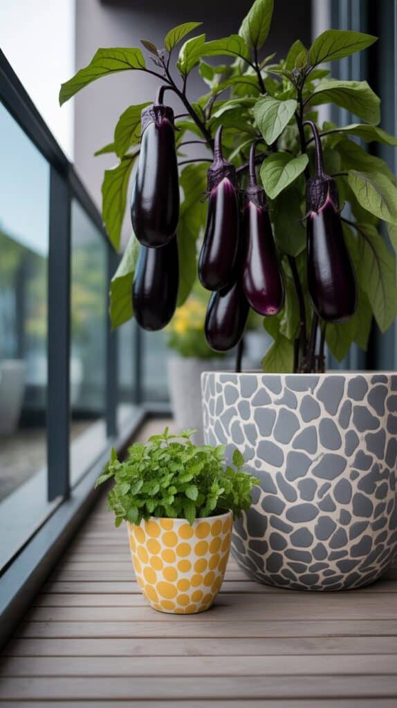 aubergine in kuebel 2