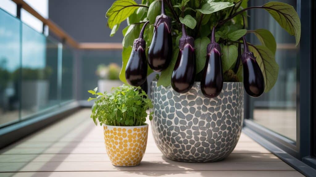 aubergine in kuebel 3