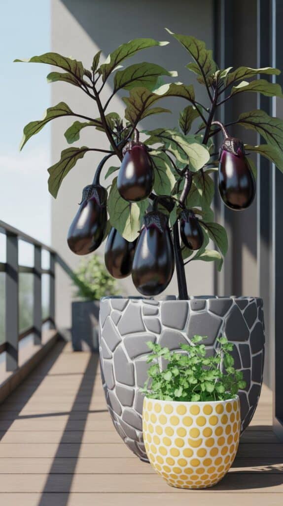 aubergine in kuebel 7