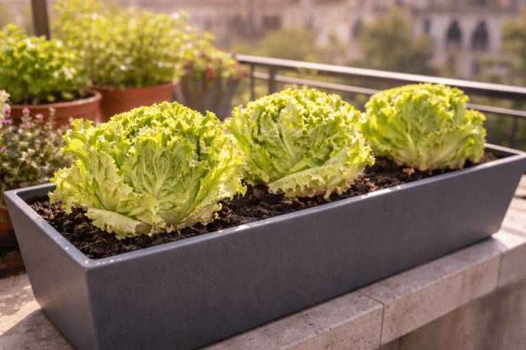 Eisbergsalat im Kübel anbauen – auch wenn er nicht nachwächst