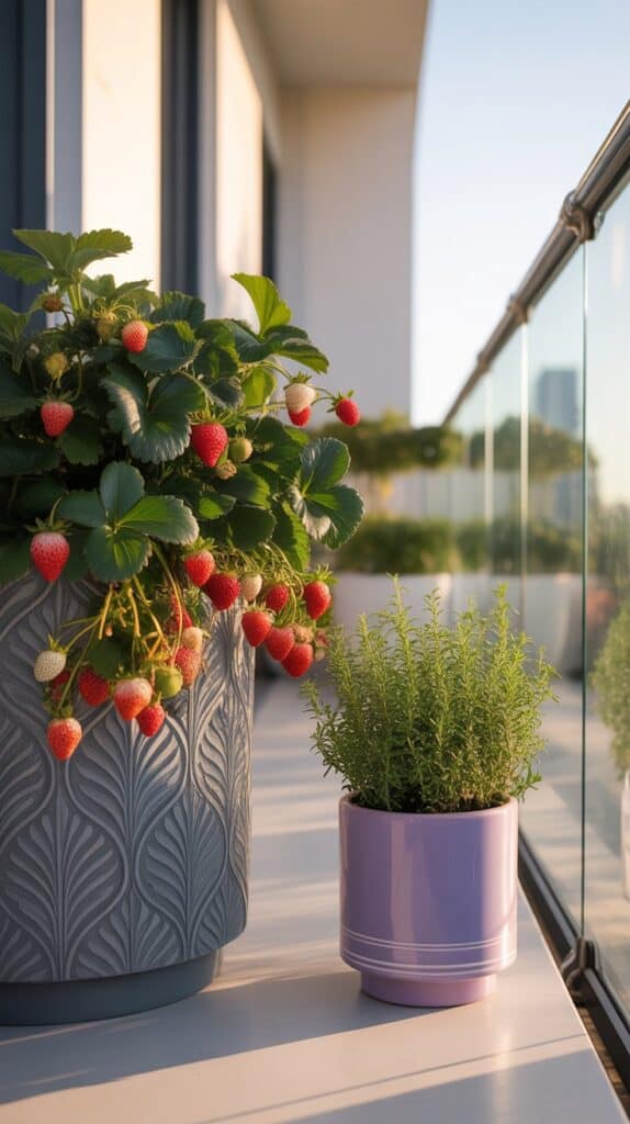 erdbeeren im Kuebel 2