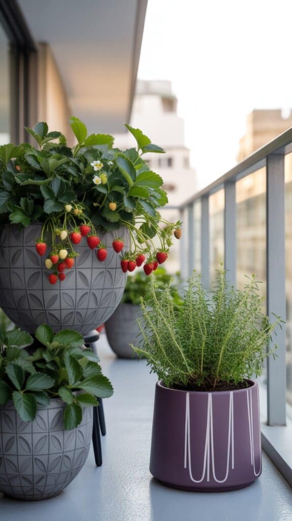 erdbeeren im Kuebel 4