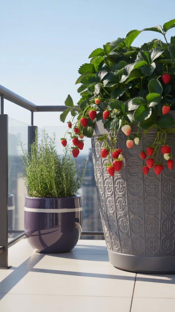 erdbeeren im Kuebel 5