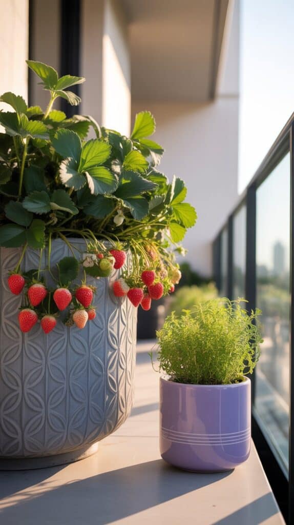 erdbeeren im Kuebel 6