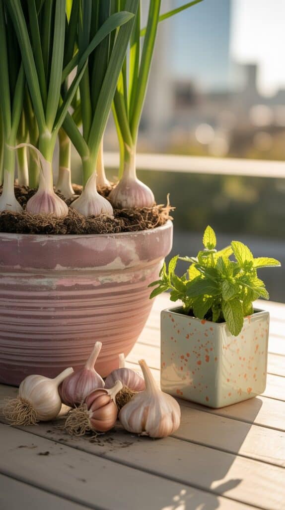 knoblauch im kuebel 2