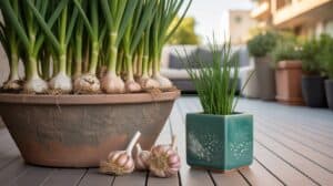 Knoblauch im Kübel anbauen – so klappt die Ernte auf dem Balkon wirklich Knoblauch im Kübel anbauen – so klappt die Ernte auf dem Balkon wirklich