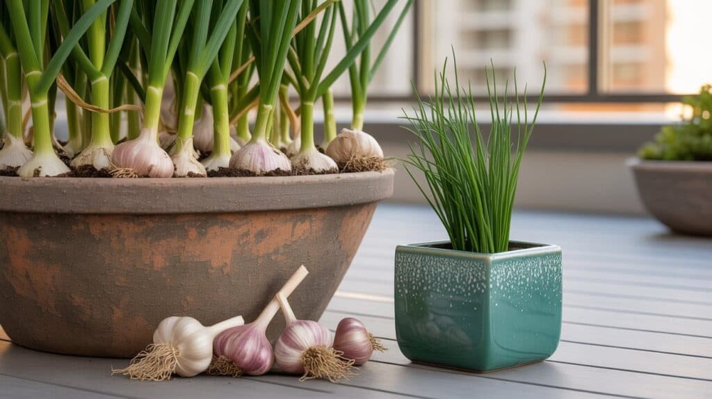 knoblauch im kuebel 6