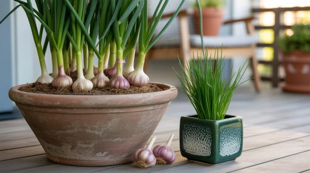 knoblauch im kuebel 7