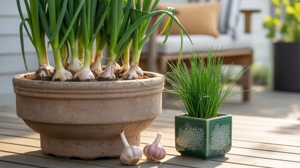 knoblauch im kuebel 8