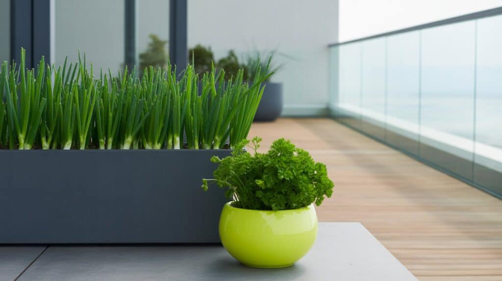 lauichzwiebeln im kuebel 2