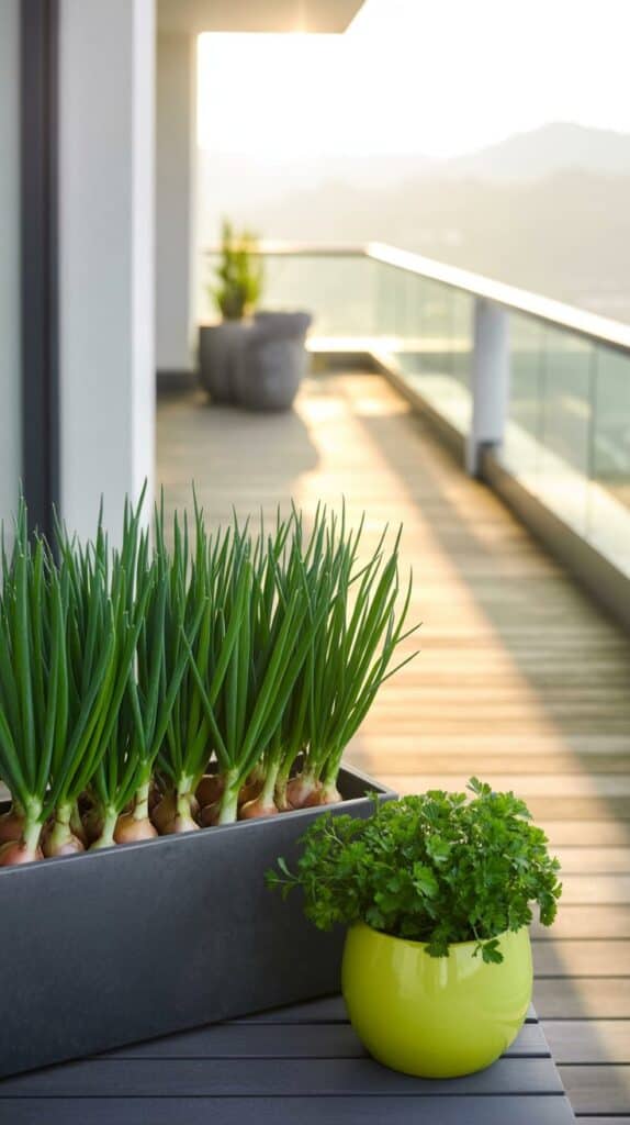 lauichzwiebeln im kuebel 5