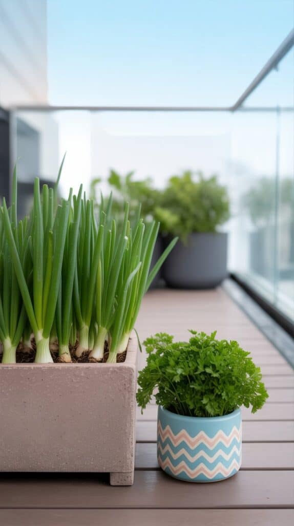 lauichzwiebeln im kuebel 6