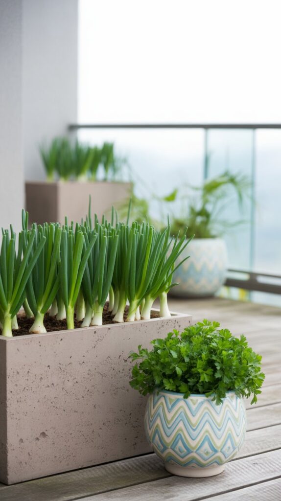 lauichzwiebeln im kuebel 8