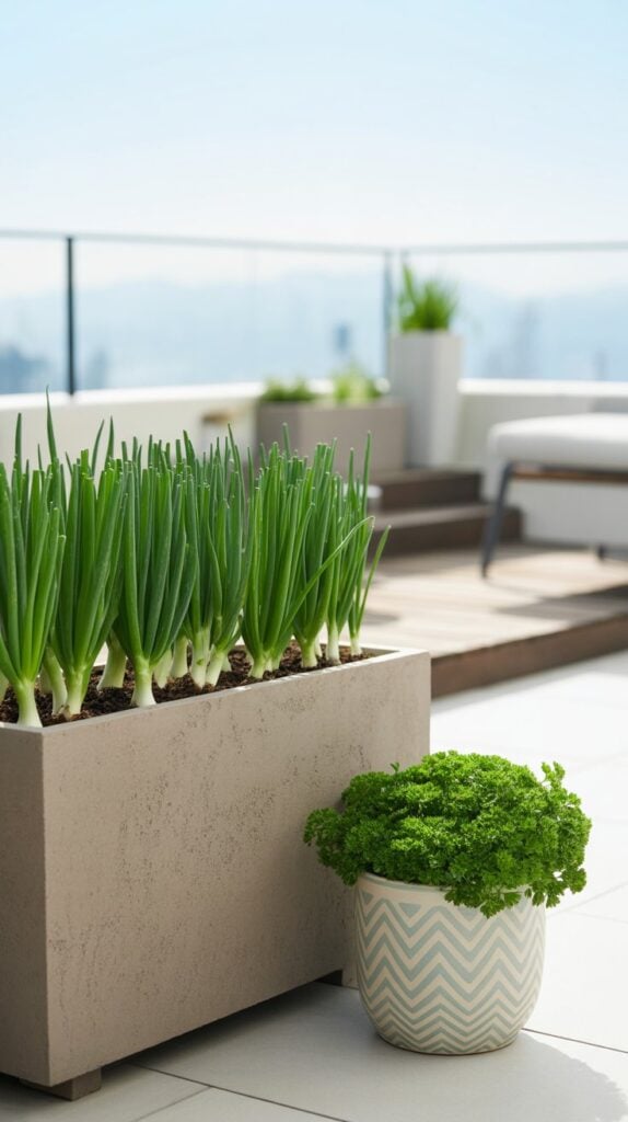 lauichzwiebeln im kuebel 9