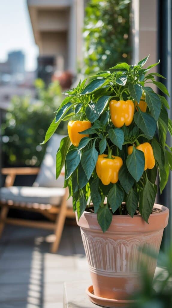 paprika im kuebel gelb terrakotta 4