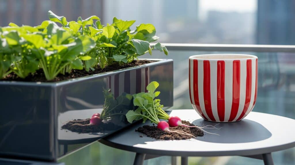 radieschen im Kuebel