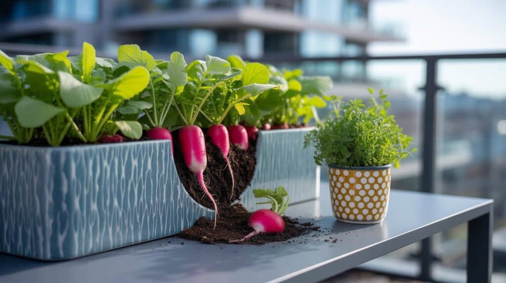 radieschen im Kuebel 4