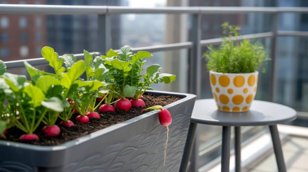 radieschen im Kuebel 7