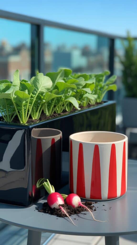 radieschen im Kuebel1