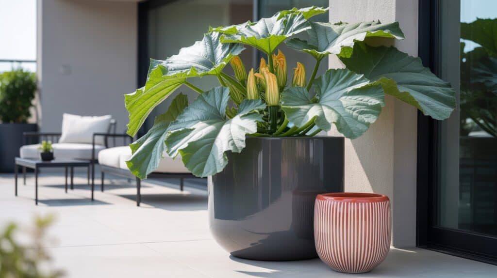 zucchini im kuebel 3