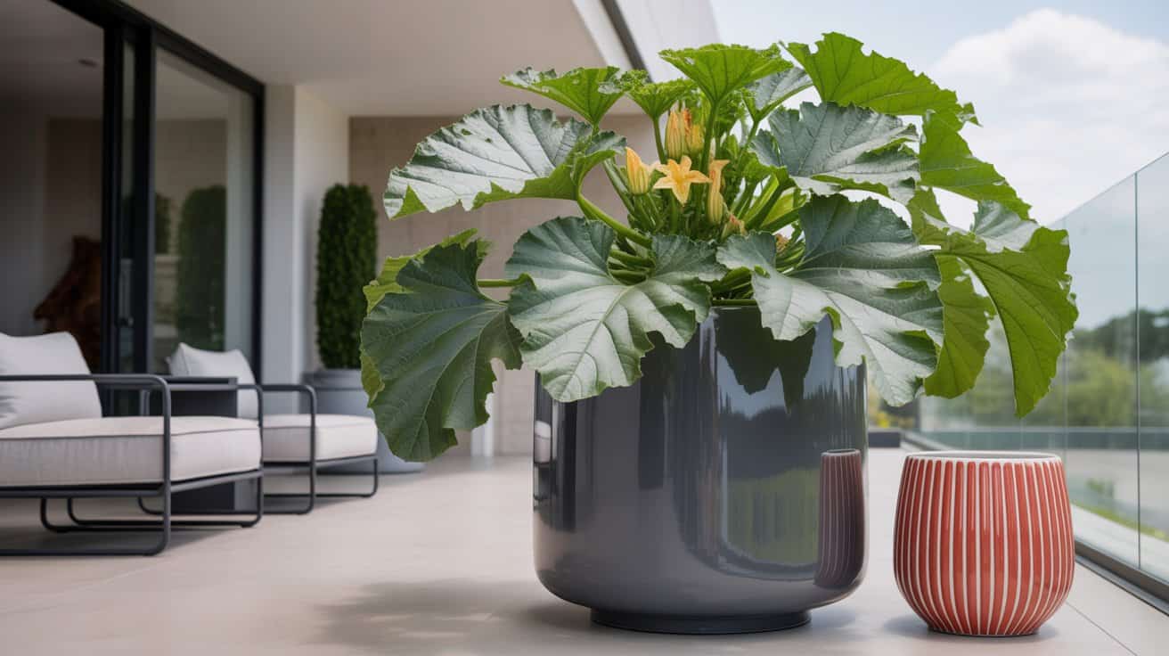 zucchini im kuebel 4