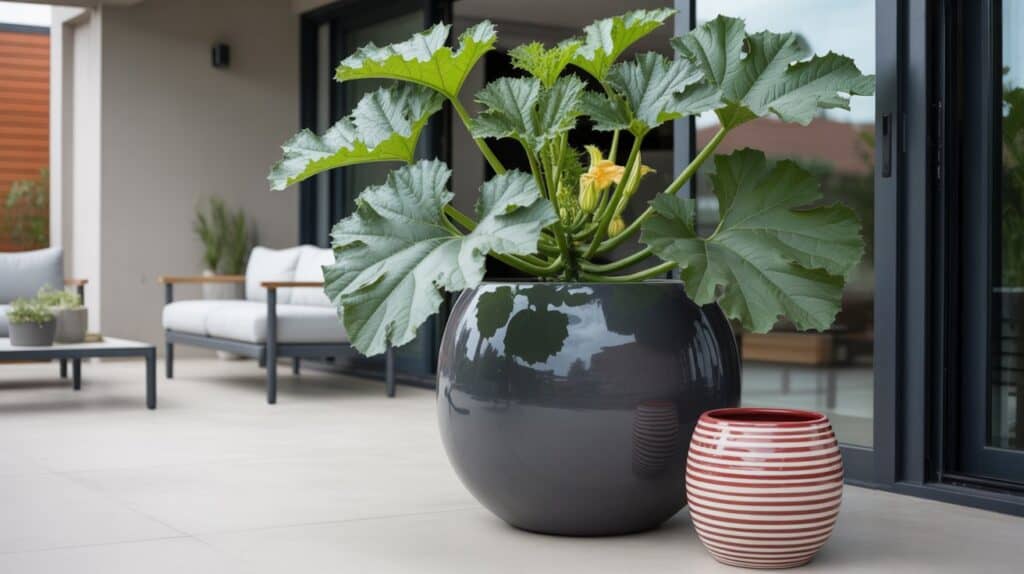 zucchini im kuebel 5